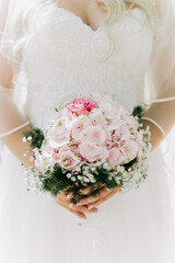 Wedding Bouquet, pink rose