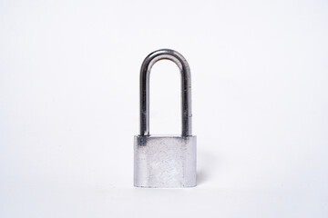padlock for added security, with silver color and white background