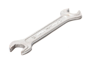 Wrench metal spanner isolated on white background