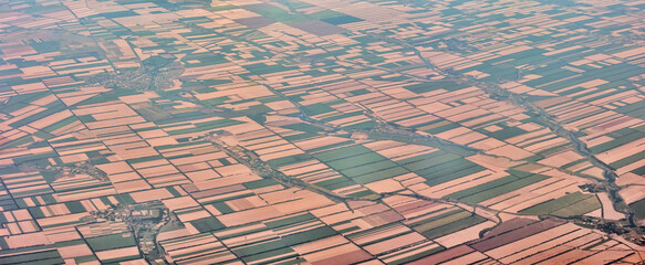 agricultural fields panorama