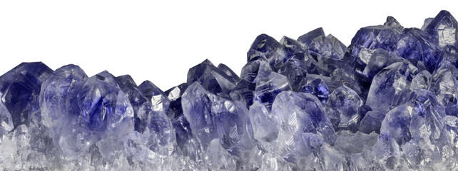sapphire stripe with blue dark large isolated crystals
