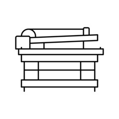 shaker table line icon vector illustration