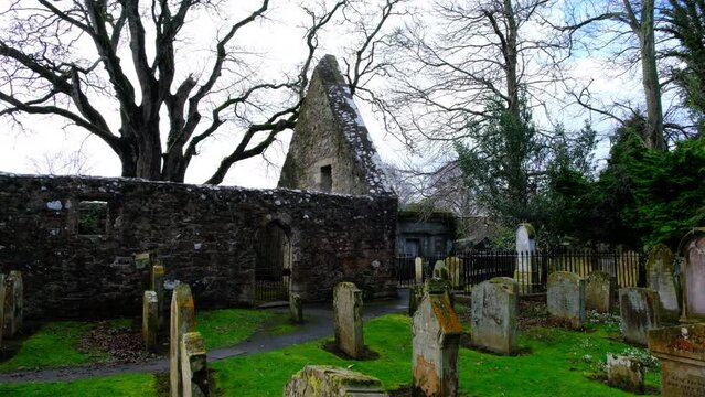 The Auld Kirk Ruins at Alloway in Ayr Scotland in the centre of Burns Country and the location of the famous poem Tam-O- Shanter.
