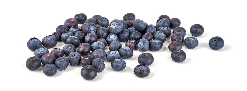 Blueberries, isolated on white background.