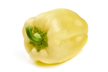 Fresh white bell peppers, isolated on white background.