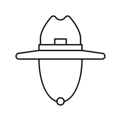 hat gardening line icon vector illustration