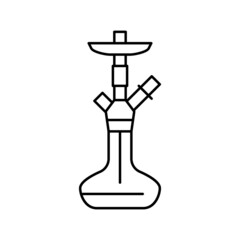 hookah modern line icon vector illustration