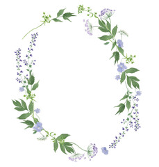 Watercolor painting a floral wreath