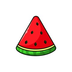 Fresh watermelon vector design illustration on white background