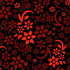 Muster floral red Vektor Style