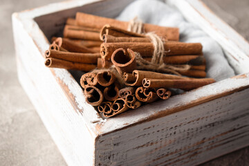 lots of cinnamon sticks