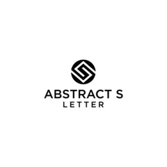 Modern Geometric S Monogram Logo Design for Consulting and Architecture Business with Minimalist Style and Creative Corporate Branding Template in Black Vector Illustration