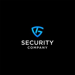 TG GT Shield Logo Design for Security and Protection with Modern Monogram Style in Blue Vector for Safe Technology and Business Identity