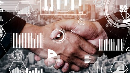 Data Analysis for Business and Finance conceptual . Graphic interface showing future computer...