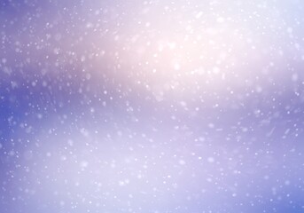 Snow vortex light blue glowing empty background. Winter outside airy illustration. Day light. Soft texture.
