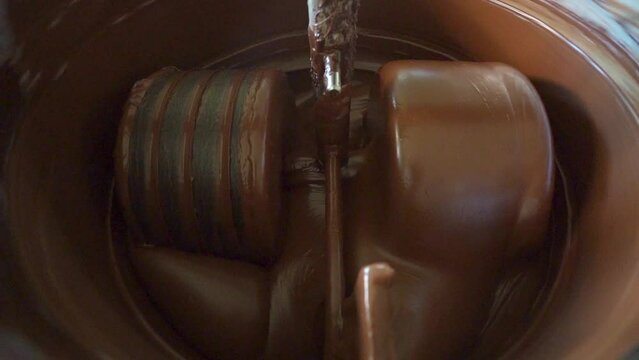 Conching And Refining Milk Chocolate In The Machine. - high angle