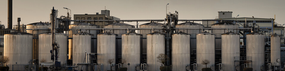 industrial plant in the port of hamburg 