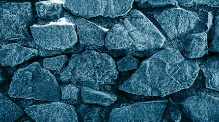 Texture of large stones on the wall.