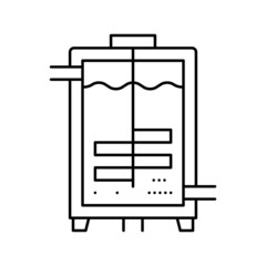 fermentation pharmaceutical production line icon vector illustration