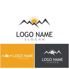 Mountain icon Logo Template Vector illustration design