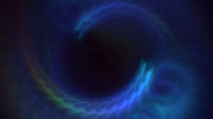 3D rendering abstract blue fractal light background