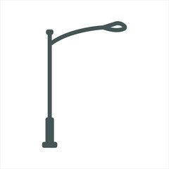 Street Lamp Light Pole Simple Line Icon