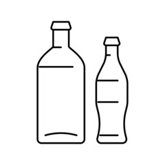 bottle glass production line icon vector illustration
