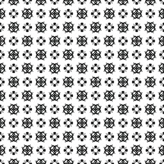 Black and white seamless pattern texture. Greyscale ornamental graphic design. Mosaic ornaments. Pattern template. Vector illustration. EPS10.