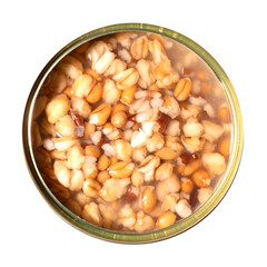 Cereals and legumes in jars on white background. High quality photo
