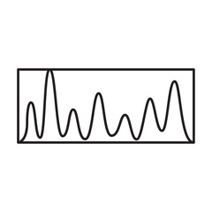 Sound of wave vector icon.Outline vector icon isolated on white background sound of wave .