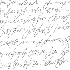 Naklejka premium Vintage handwriting letter, retro unreadable text