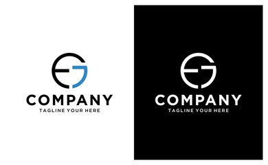 g f gf fg initial logo design vector graphic idea creative. on a black and white background.