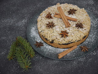 Winterlicher Streuselkuchen