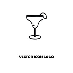 Alcohol cocktail icon in flat style. Drink glass vector illustration on white isolated background. Martini liquid business concept.

