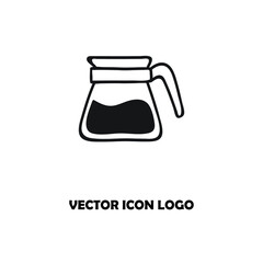 coffee pot black icon
