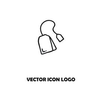 Teabag / tea bag line art vector icon for apps and websites
