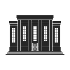 Building of government vector icon.Black vector icon isolated on white background building of government .