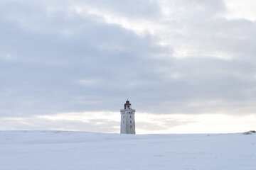 lighthouse in the snow