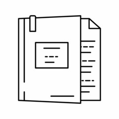 case law line icon vector illustration