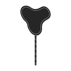 Lollipop vector icon. Black vector icon isolated on white background lollipop.