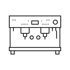 professional coffee machine line icon vector illustration