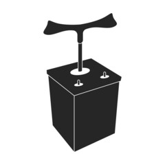 Dynamite vector icon.Black vector icon isolated on white background dynamite.