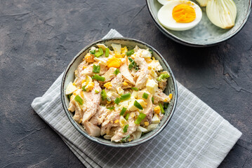 Smoked trout paste with egg, chives and mayonnaise