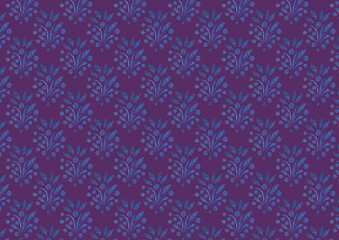 Abstract blue ornament on a purple background. Background for wrapping, packaging, scrapbooking.