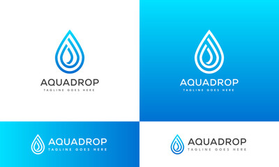 Waterdrop logo concept design for business