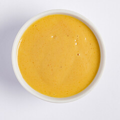 mustard on the white background