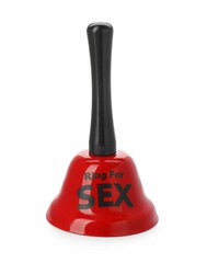 Red sex bell toy on white background