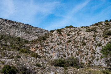 landscape with blue sky