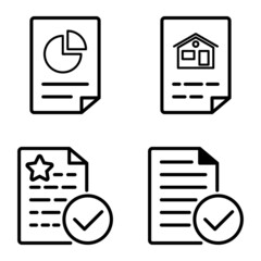 Docs1-2 Flat Icon Set Isolated On White Background