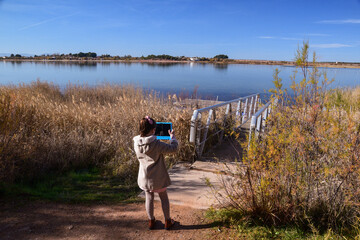 Photographing the lagoon